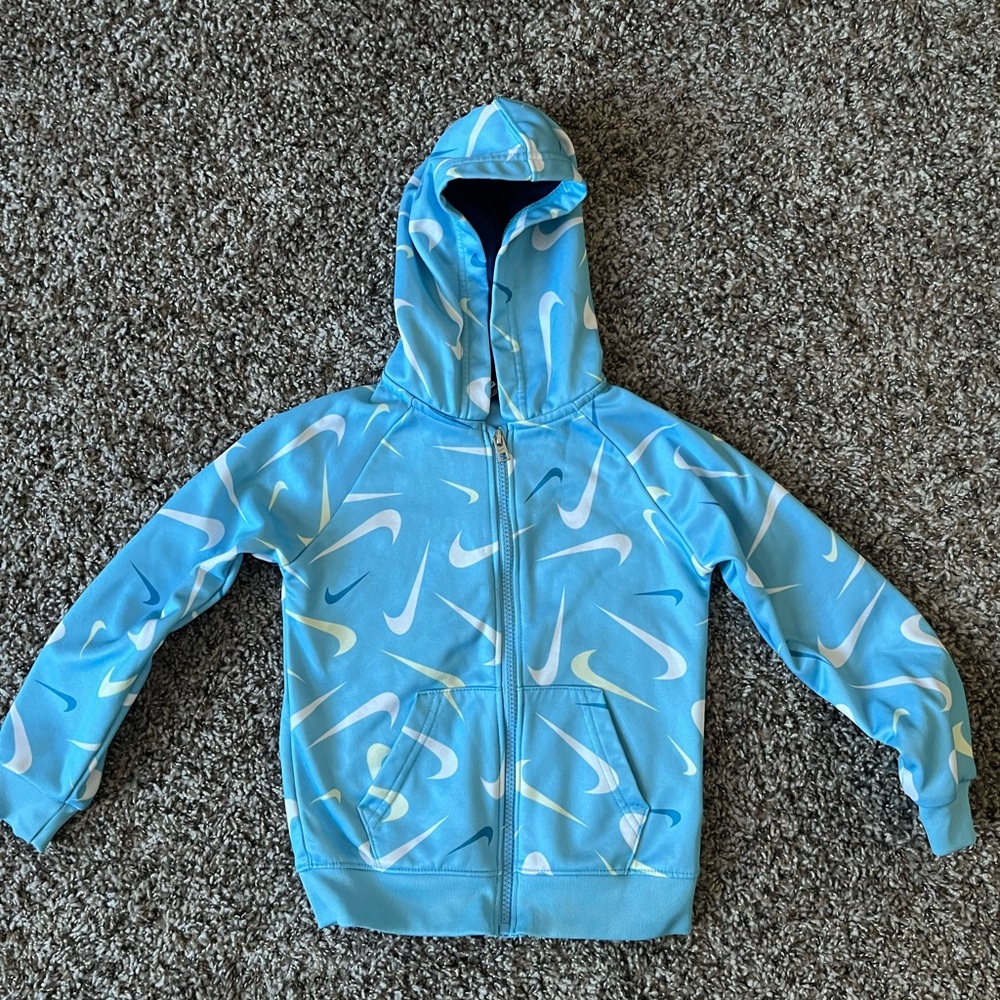 Nike Dri-FIT Light Blue Jacket with Navy Accents